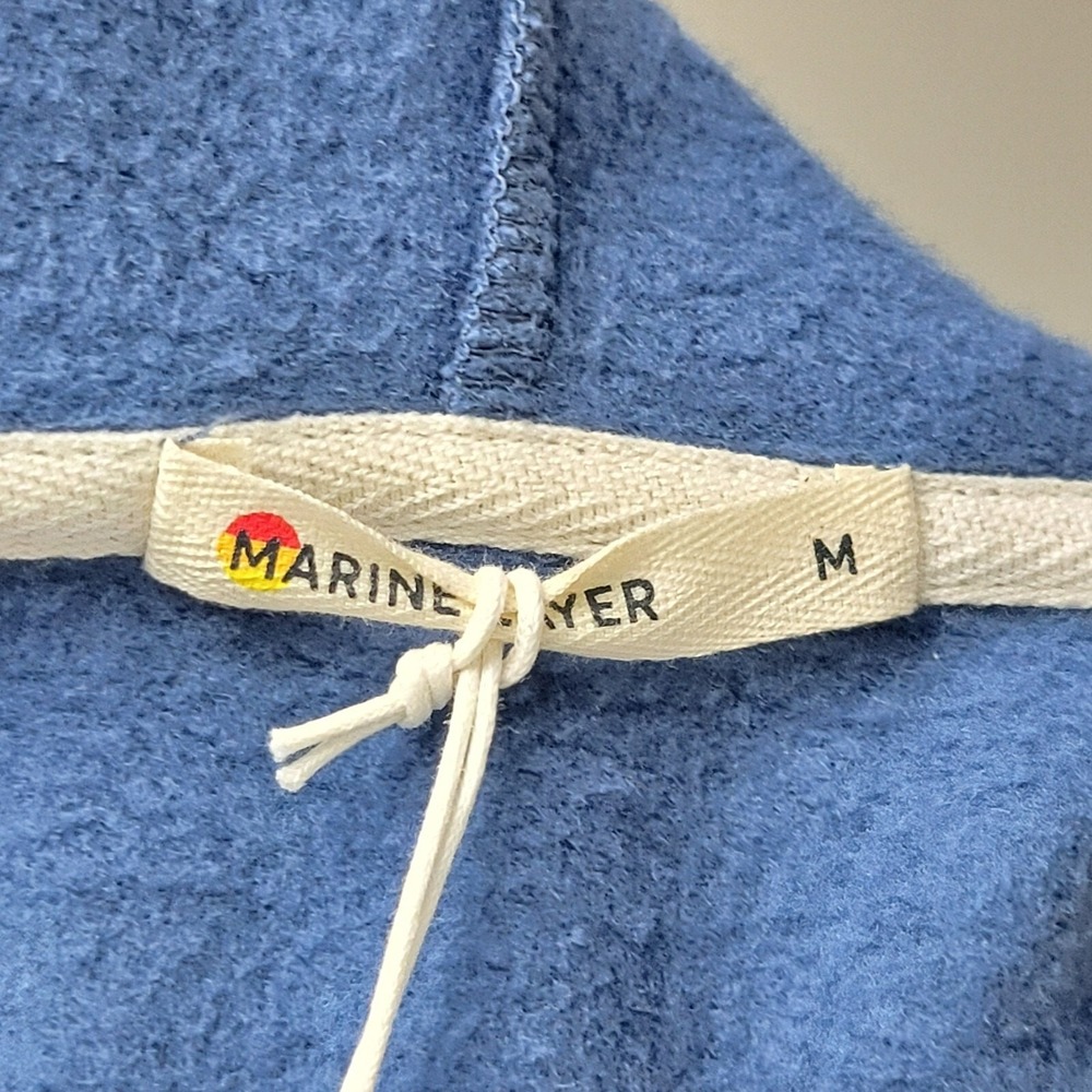 Marine Layer Afternoon Hoodie Women's Size M Blue Full Zip Soft Company Logo - Picture 6 of 13